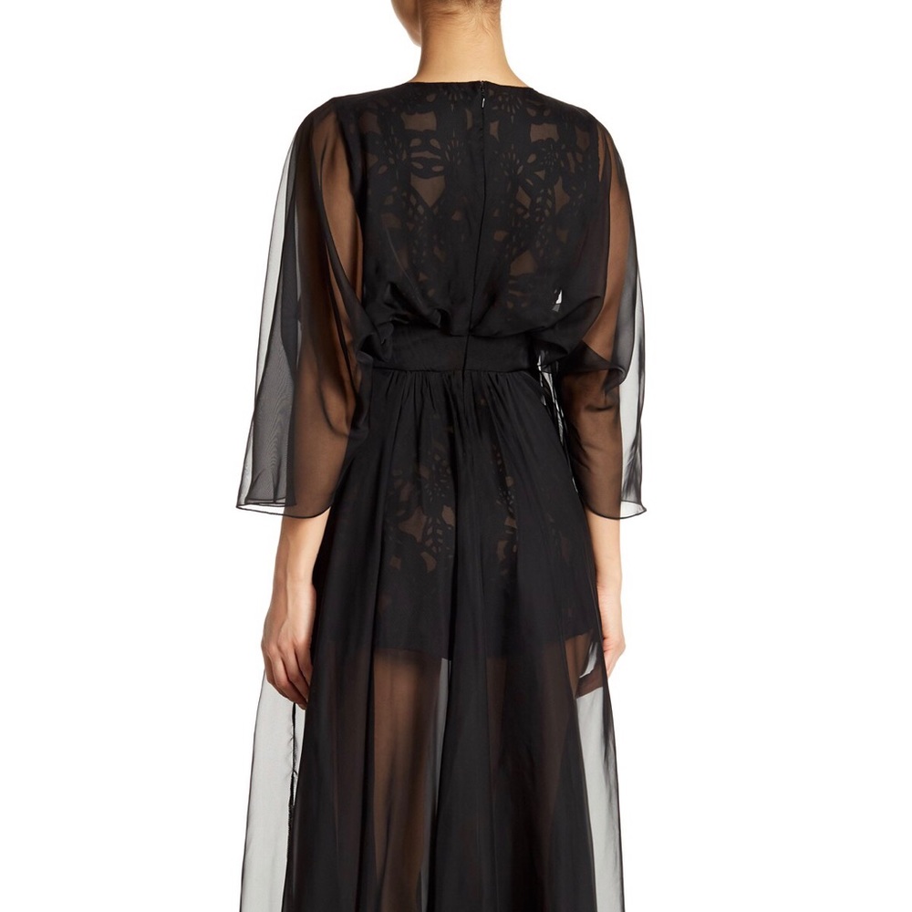 Lotus Threads - Chiffon Maxi Overlay Lace Romper - Picture 3 of 5